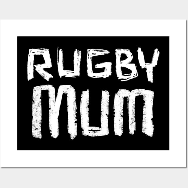 Rugby Mum Wall Art by badlydrawnbabe